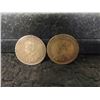 Image 2 : 2 Canadian 5 Cent Silver Coins 1913 and 1919