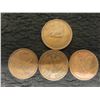 Image 1 : 3 Canadian Pennies 1940,41,47 and 1942 Farthing