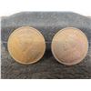 Image 3 : 5 Canadian Large Pennies 1917,18,18,17,19