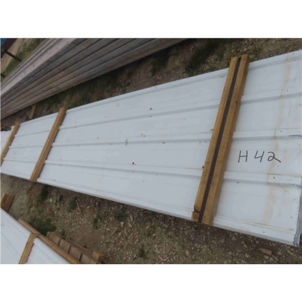 (21) Sheets Steel Cladding (White) 17ft-03''