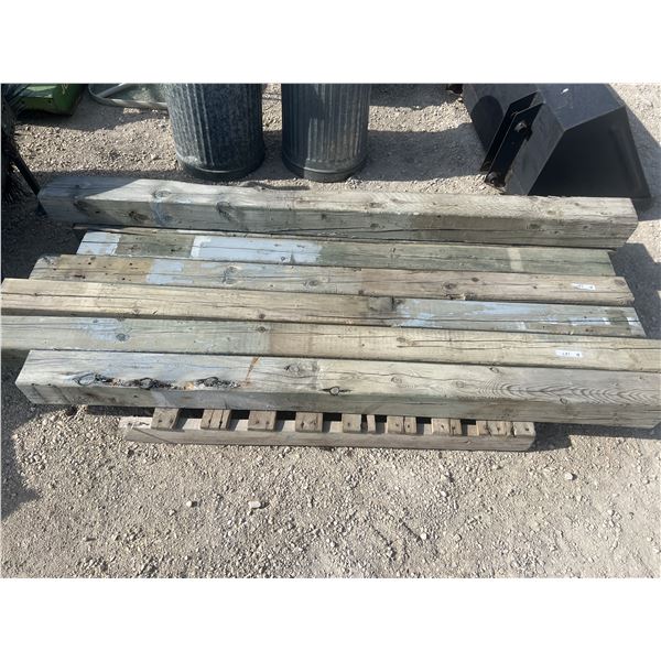 8 Treated Boards 6'' x 6'' x 7ft-7.5ft