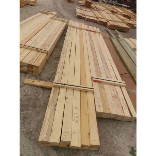 (18) Boards 2'' x 4'' x 11ft-13ft 