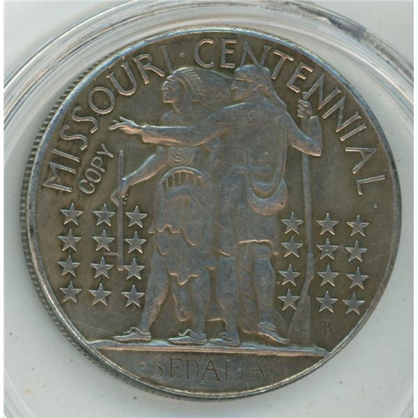 1821-1921 Missouri Centennial Sedalia Half Dollar Coin - Copy