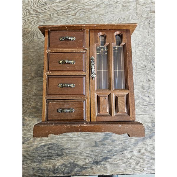 Vintage Jewelry Box 10.25"x11.25"x5.5"