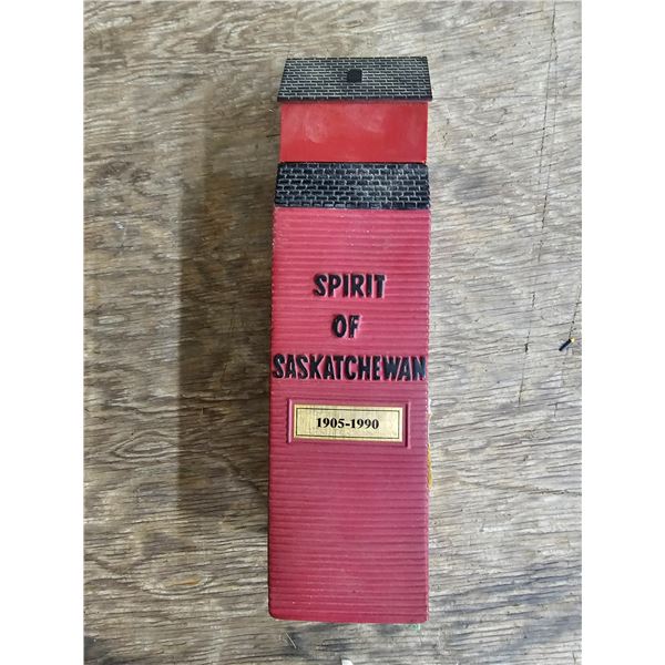 1905-1990 Spirit Of Saskatchewan Empty Canadian Whiskey Decanter