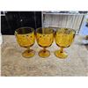Image 2 : 3- Brown Glass Goblets/5- Black & Clear Glasses