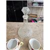 Image 2 : 11" Decanter/Vintage Cream & Sugar Containers