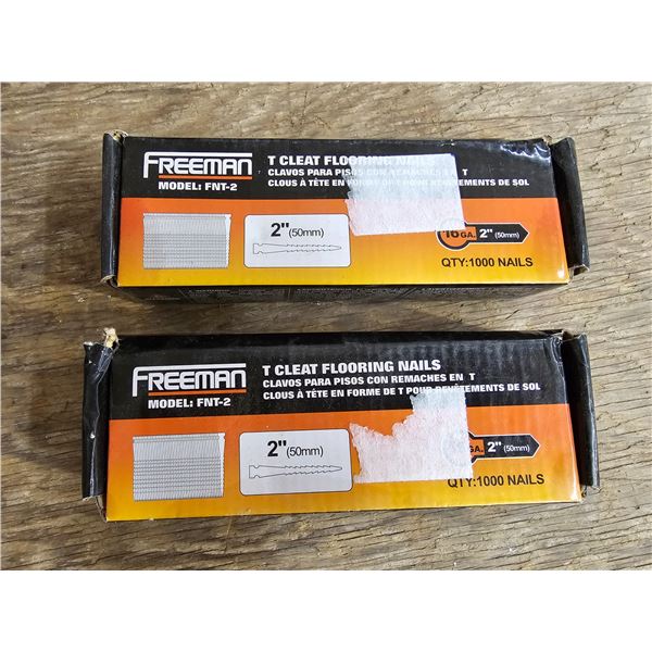 2- Boxes Of 2" Freeman T Cleat Flooring Nails