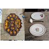 Image 1 : Vintage Large Plates/Soup Spoon/Deviled Egg Platter