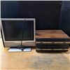 Image 1 : Cassete storage and a small tv 14" wide