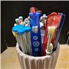 Image 3 : cement vase with knitting needles