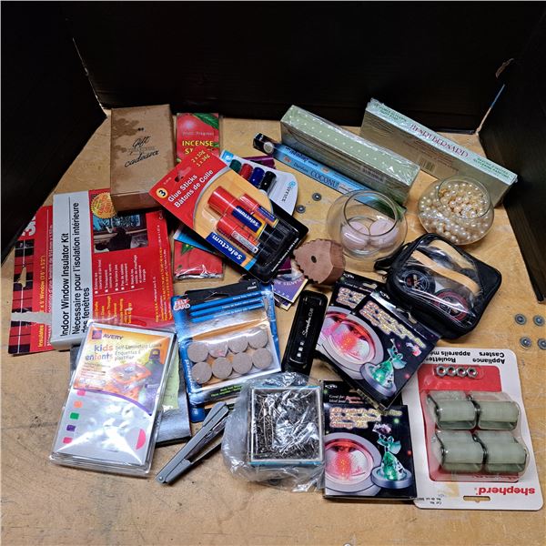 lot of misc items and office supplies