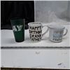 Image 1 : 2 mugs and roughriders glass