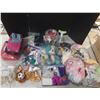 Image 1 : Lot of Kids Toys, (3) Bag of Small Doll Clothes, Jewelry, Colored Pensils, Sharpners, Games, Mickey 