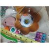 Image 5 : Lot of Kids Toys, (3) Bag of Small Doll Clothes, Jewelry, Colored Pensils, Sharpners, Games, Mickey 