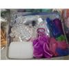 Image 6 : Lot of Kids Toys, (3) Bag of Small Doll Clothes, Jewelry, Colored Pensils, Sharpners, Games, Mickey 