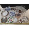 Image 3 : Box of decorative items, plates, small figures, bowls, bear mug, etc.