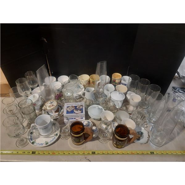 (2) Box of Different Size of Cups and Glasses.