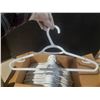 Image 10 : Lot of Plastic Plates, Bottle, Container, (2) Large Tins Container, Box of Clothes Hangers and (2) R