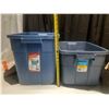 Image 12 : Lot of Plastic Plates, Bottle, Container, (2) Large Tins Container, Box of Clothes Hangers and (2) R