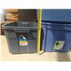 Image 2 : (1) Rubbernaid -53L, (1) Hybrid Plastic 75L, (1) Type A - 63L and Tuff Store -68L.