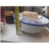 Image 11 : Lot of Cups, Glass, Jar, Storage Container, Large Flower Vase, Bowl, Plate and Small Decorative Item