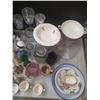 Image 14 : Lot of Cups, Glass, Jar, Storage Container, Large Flower Vase, Bowl, Plate and Small Decorative Item