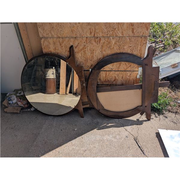 (4) Large Mirrors for desk/Dressers (2) Round (1) Square (1) Only just Frame