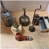 Image 2 : various vintage oil cans and speed stitcher