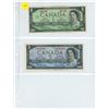 Image 1 : Vintage Canadian Bank of Canada (1) 1 Dollar Centennial of Canada Confederation 1967 & 5 Dollar Cana