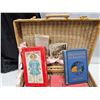 Image 3 : Wicker Basket Of Childrens Books/Paper Dolls/Post Cards/Letters From Biggor