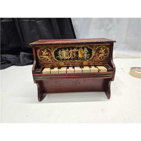 Antique 1800s Toy Piano Schoenhut USA Victorian 8 Key Cherubs Nymphs Child Doll