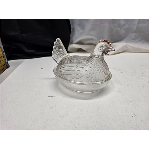 6.5" Hen On A Nest Clear