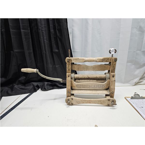 Vintage Wooden Clothes Wringer