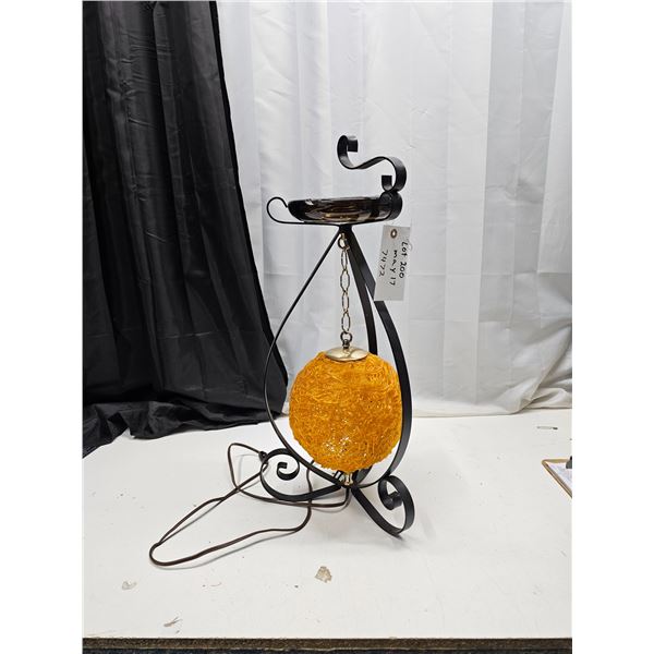 Vintage Orange Spagetti Lamp Ashtray