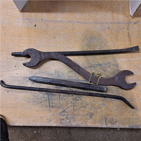 pry bars and wrench