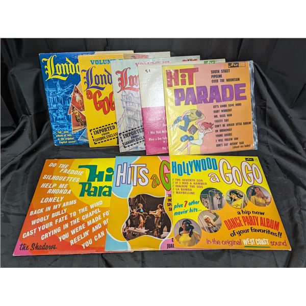 (8) lot of records (Hit Parade, London GoGo, Hollywood GoGo, Hit GoGo)