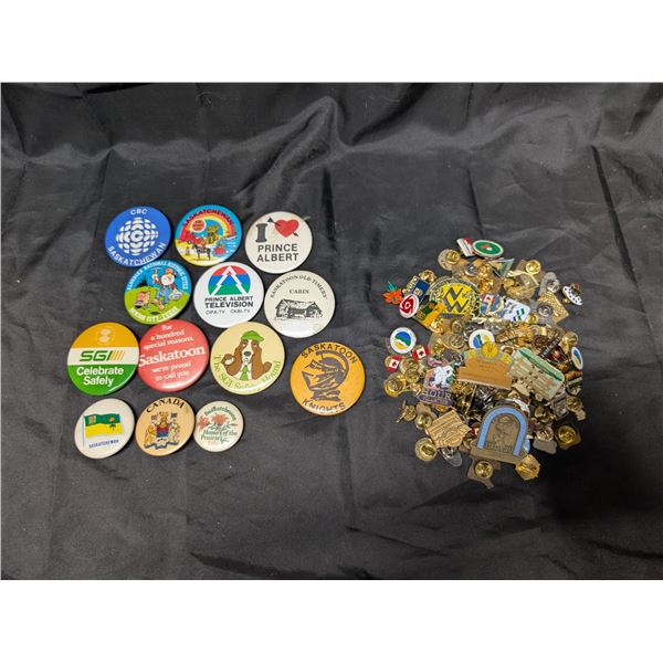 Lot of Pins (Plastic Round Pins, and Metal Pins)