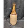 Image 1 : Vintage Brown Glazed Pottery Vase With a Stopper 9 1/4" Tall