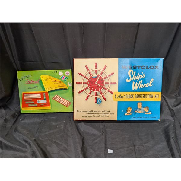 Antique MultiPrint ideal Art 659 Kit/ Westclox Ships wheel Fully built and box