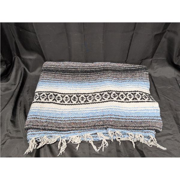 Hand Made cool colour pattern Blanket 52"x39"