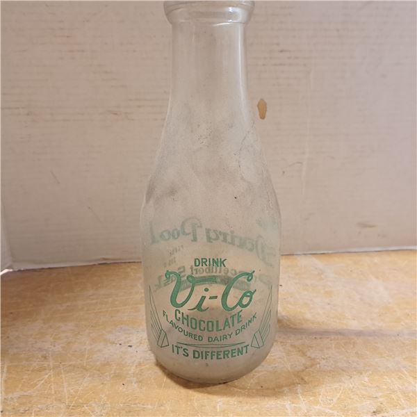 Vintage chocolate milk bottle 10"H