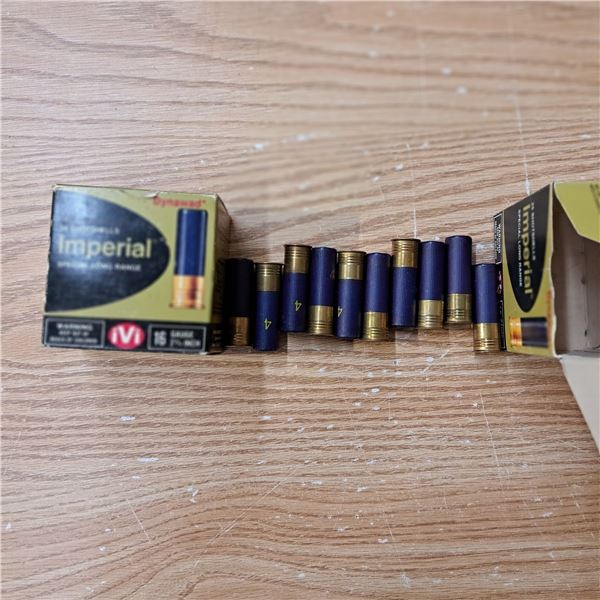 1 box of 16 gauge shells and 10 extra ammo