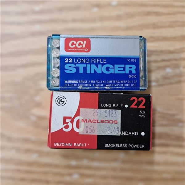 2 full boxes of 22 long rifle ammo