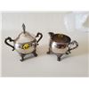 Image 1 : Silver Plate Creamer and Sugar Bowl