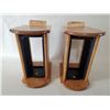 Image 1 : Speaker Stands solid oak, CD holders are removable