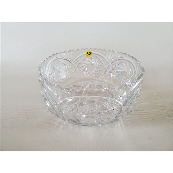 Pinwheel Crystal Bowl - 9 inch diameter