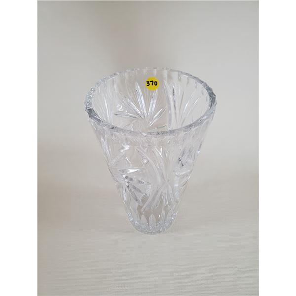 Pinwheel Crystal Vase - 10 inches high
