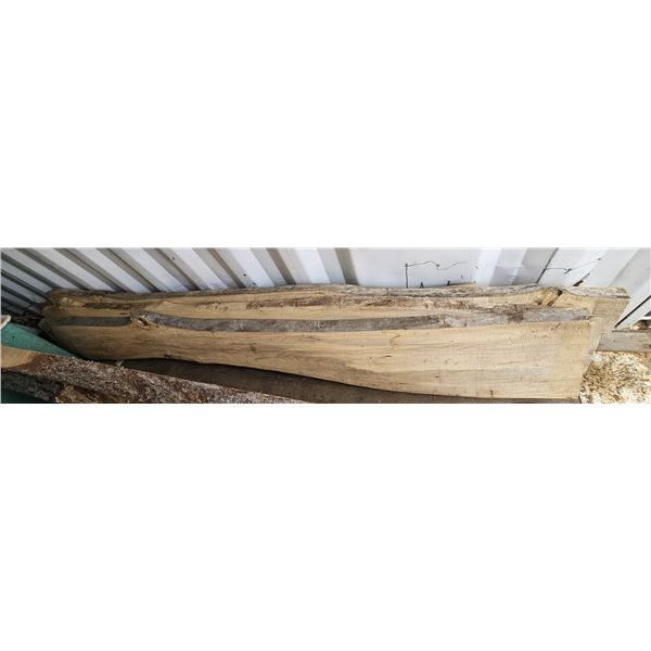 Beautiful Live Edge Spalted Black Poplar Slab 109.75"L x 13"W x 2" Thick; Pictures can't do justice 