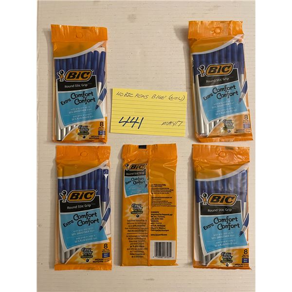 40 Bic pens blue - new